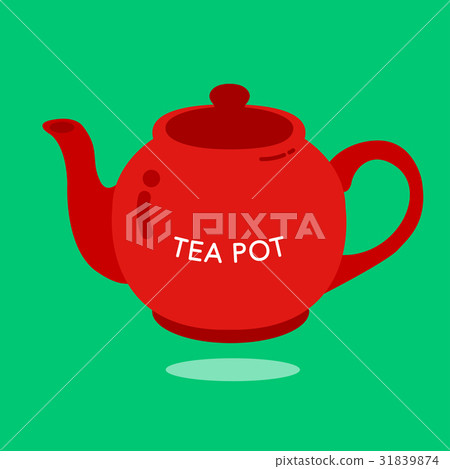 插图素材: red tea pot