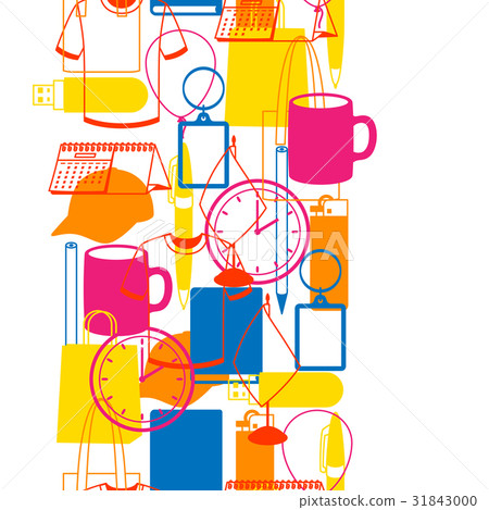 插图素材: seamless pattern with promotional gifts and