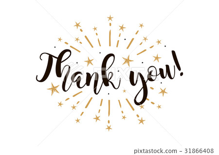 插图素材: thank you. beautiful greeting card poster with