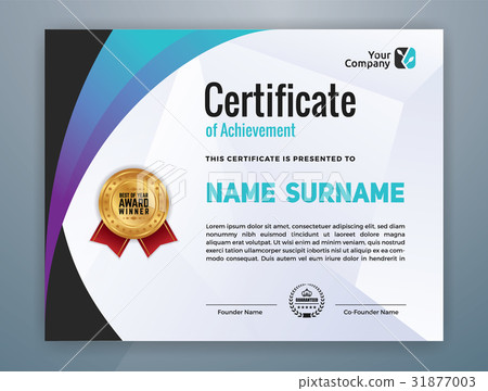 插图素材: modern professional certificate template design