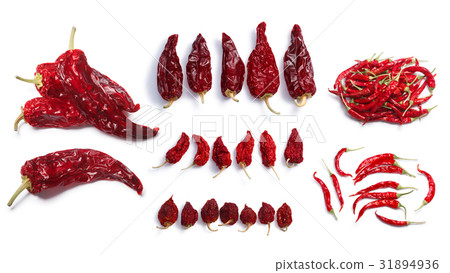 图库照片: dried chile peppers