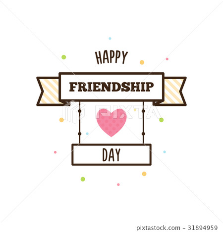 图库插图 happy friendship day vector illustration.