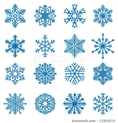 插图素材: snow icons. winter holiday sign.