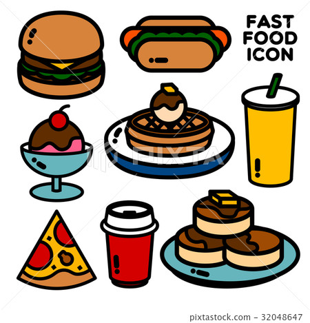 插图素材: fast food icon color 查看全部