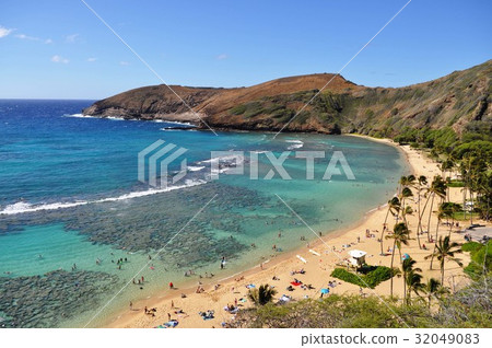 图库照片: 夏威夷夏威夷海滩美国人hanauma海湾檀香山