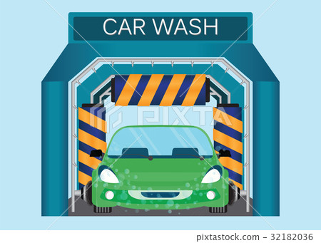 插图素材: automatic car wash, car wash foam water. 查看全部