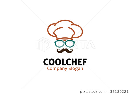 插图素材: cool chef logo design illustration