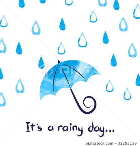 插图素材: rainy day background. watercolor vector