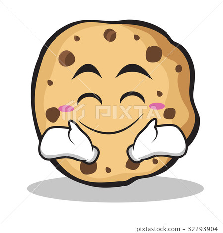 插图素材: happy face sweet cookies character cartoon