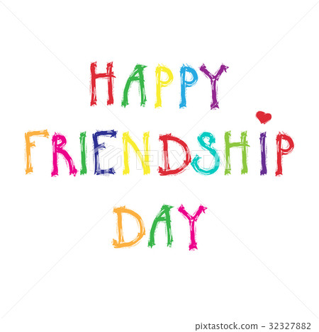 插图素材: happy friendship day greeting card friends holiday