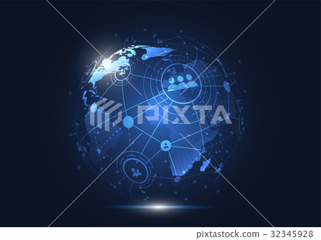 connection,connection reset 插图素材: global network connection. world map point 查看全部