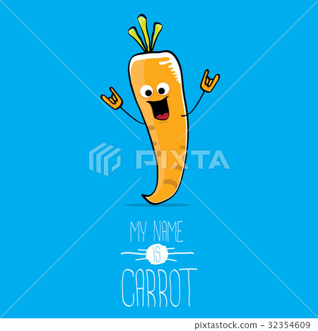 插图素材: vector funny cartoon orange carrot character 查看全部