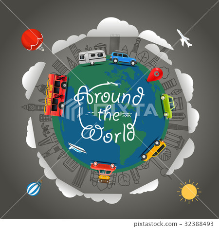 around the world