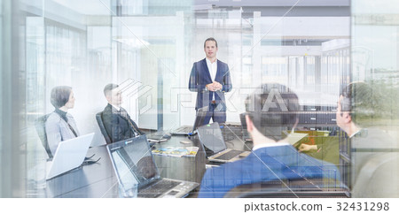 图库照片: corporate business team office meeting.