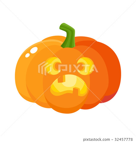 with scared face, cartoon 首页 插图 蔬菜/食材 蔬菜 南瓜 pumpkin