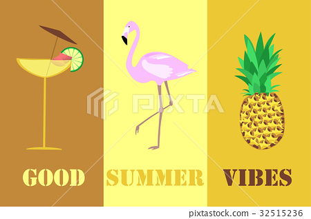 插图素材: summertime. good vibes only