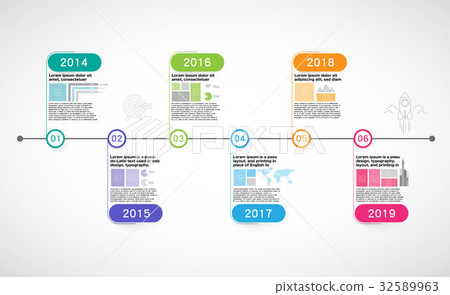 图库插图: milestone company, infographic vector.