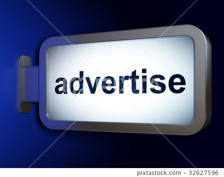 插图素材: marketing concept: advertise on billboard