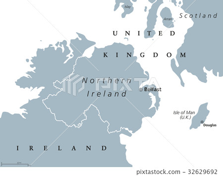 插图素材: northern ireland political map