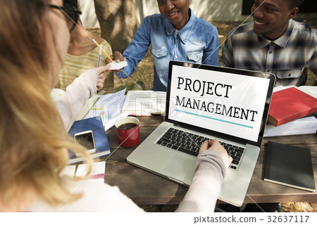 图库照片: project management work process organisation concept