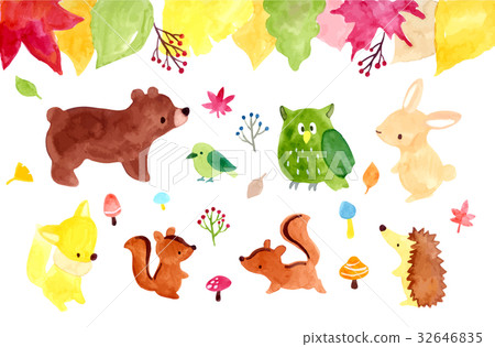 插图素材: 秋天动物插图