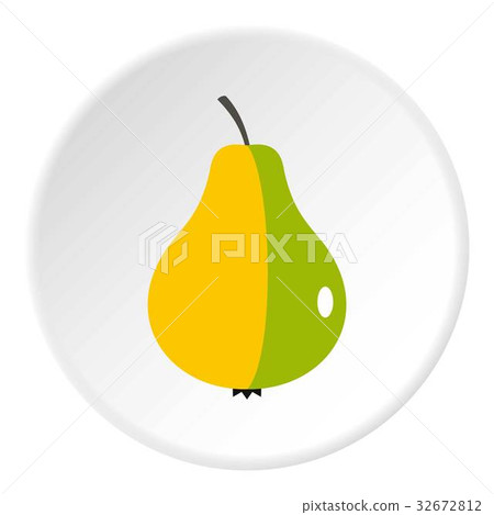 插图素材: ripe pear icon circle