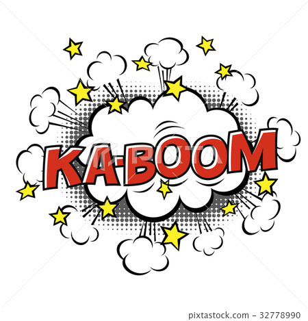 插图素材: ka-boom! phrase in speech bubble. comic text. 查看全部