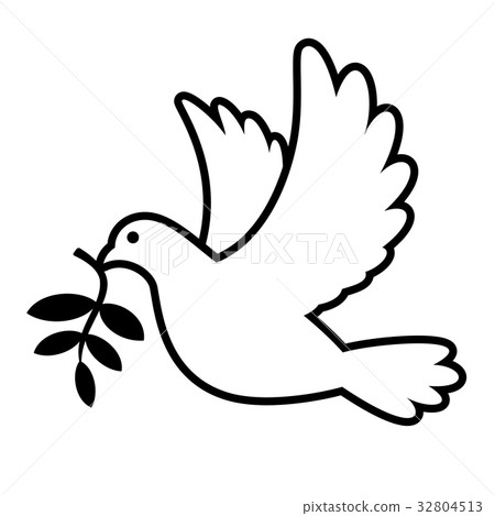 插图素材: dove carrying olive branch