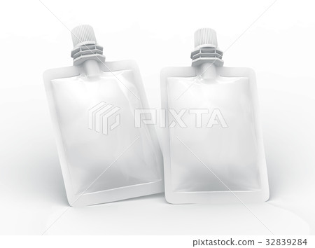 插图素材: sealed foil bag for drink