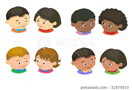 插图素材: cartoon kids reading book vector