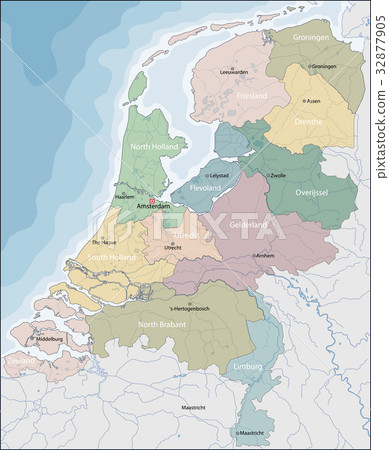 插图素材: map of netherlands