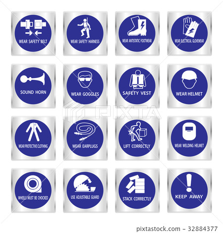 插图素材: mandatory signs used in industrial applications