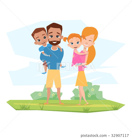 embrace 首页 插图 姿势/表情/动作 表情 可爱 happy family with