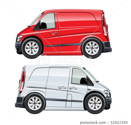 插图素材: vector cartoon van