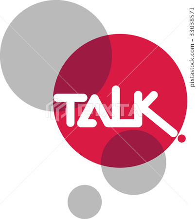 插图素材: talk lettering poster design