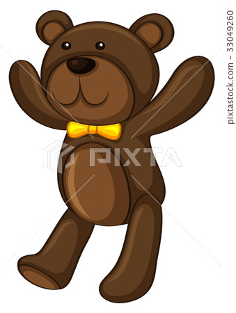 图库插图: brown teddy bear on white background