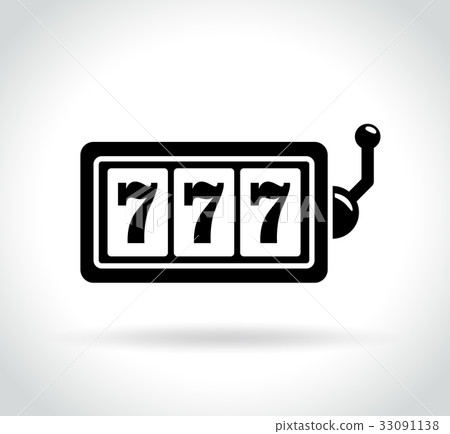 插图素材: slot machine icon on white background