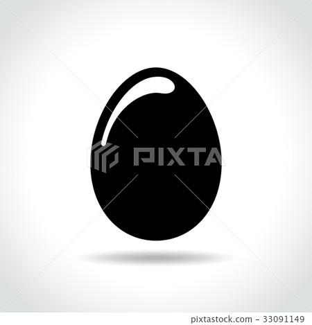 插图素材: egg icon on white background