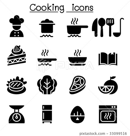图库插图: cooking & kitchen icons