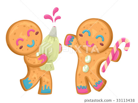 图库插图: ginger bread cookies