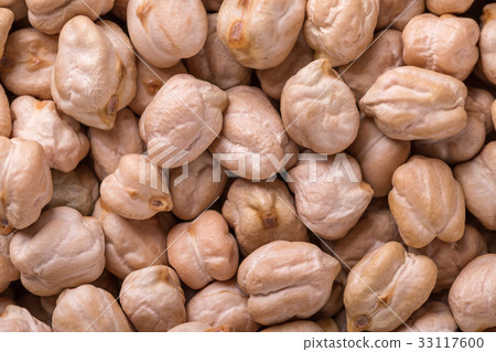 图库照片 raw chickpea beans macro background