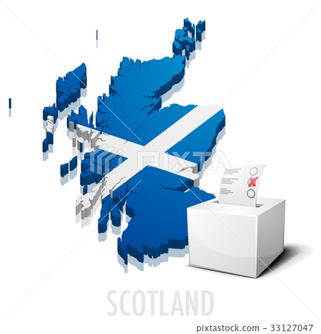 插图素材: ballotbox map scotland