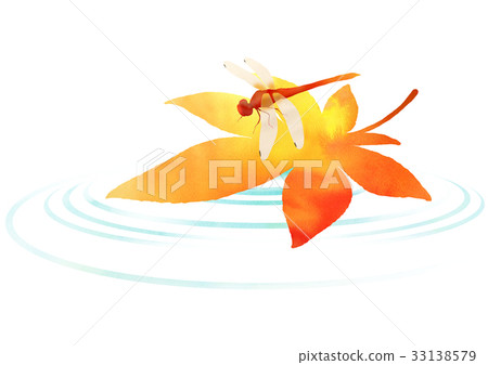首页 插图 姿势/表情/动作 构图 侧影/人影 红蜻蜓和彩色的叶子(水面)