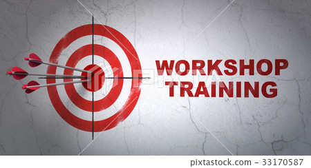 图库插图 education concept target and workshop training on