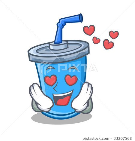 图库插图 in love soda drink character cartoon