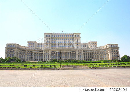 图库照片: parliament palace (the people"s house), bucharest