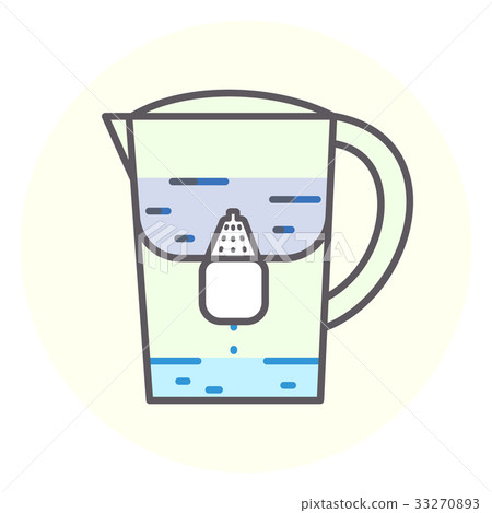 插图素材: outline water filter jug icon