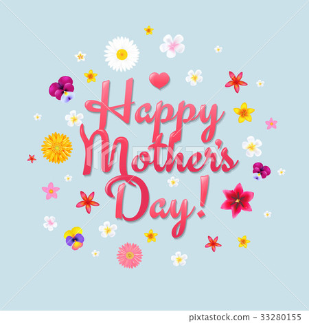 插图素材: happy mothers day postcard