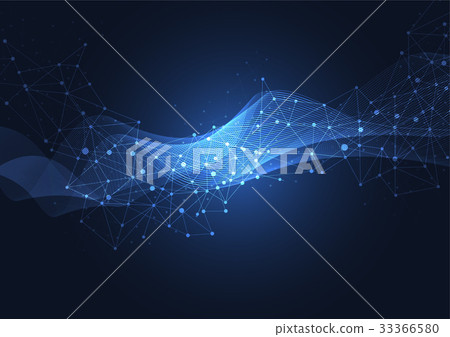 插图素材: abstract technology big data visualization