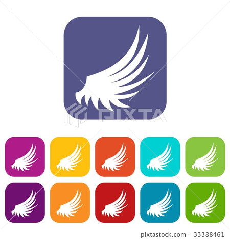 图库插图: wing icons set